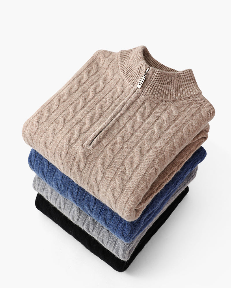 Dorte™ | Cashmere Half-Zip Sweater