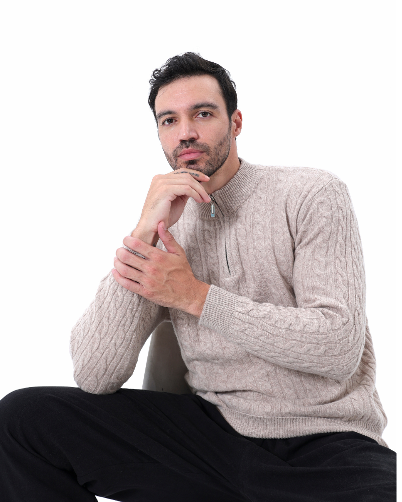 Dorte™ | Cashmere Half-Zip Sweater